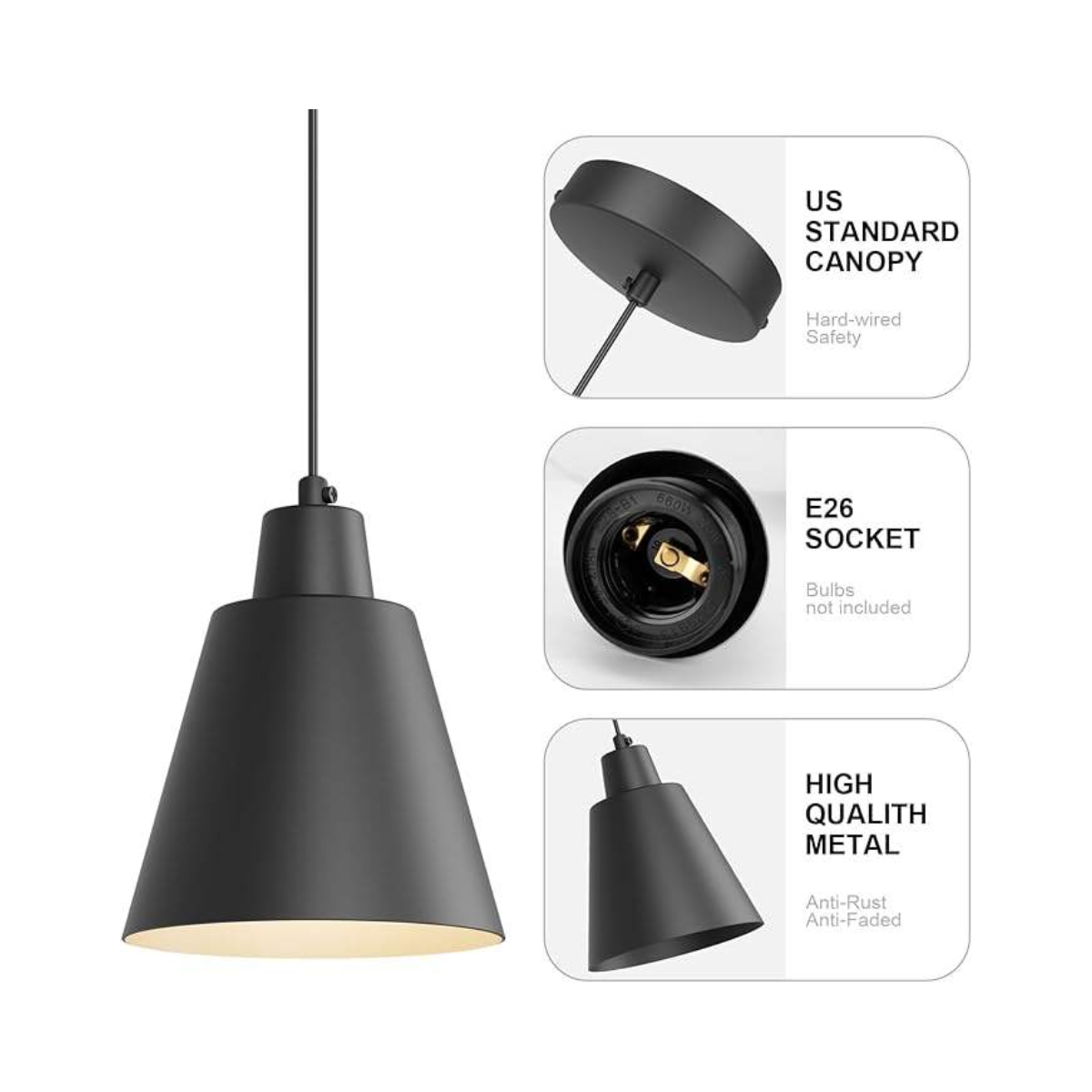 Cone Cap Barn Pendant Light
